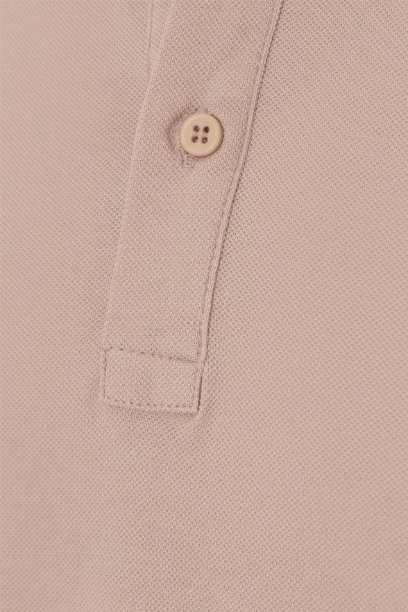 Pembe Regular Armürlü Polo Yaka Tişört