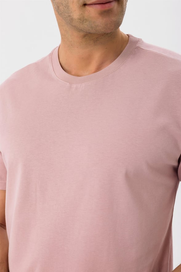 Pembe Regular Düz O Yaka  Tişört