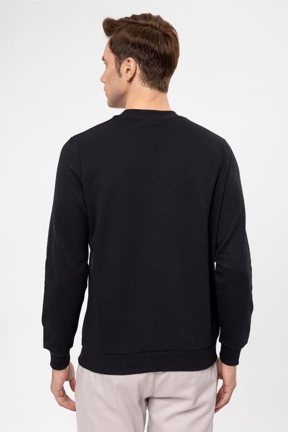 SİYAH 10 Regular Düz O Yaka  Sweatshirt
