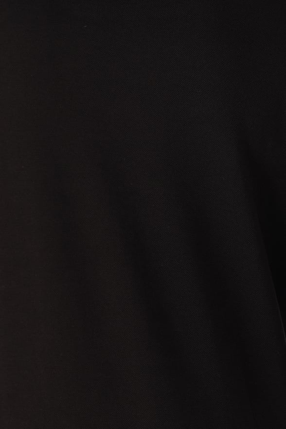 Siyah Regular Armürlü Bisiklet Yaka Sweatshirt