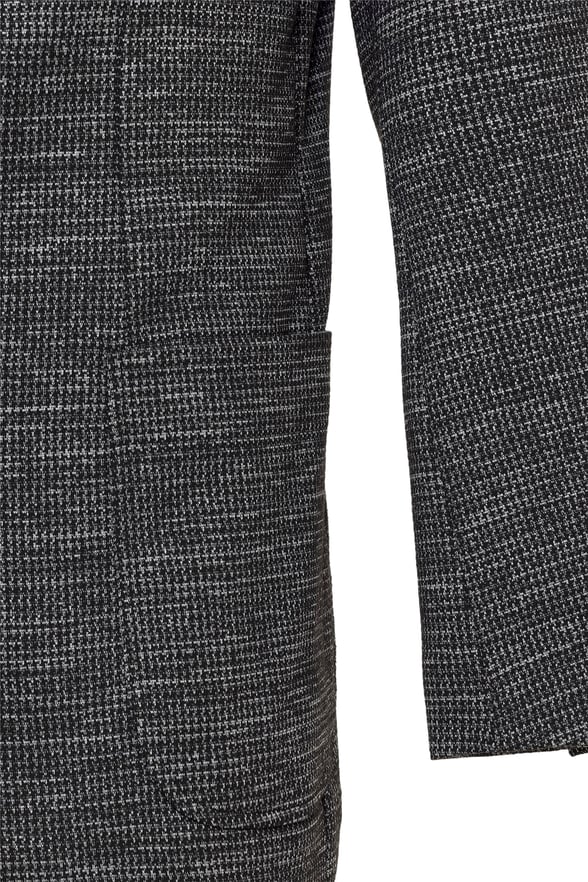 Siyah Regular Armürlü Mono Yaka 6 Drop                                                       Ceket