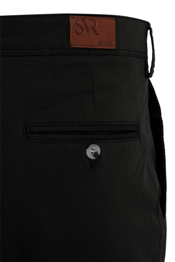 Siyah Regular Armürlü Pantolon
