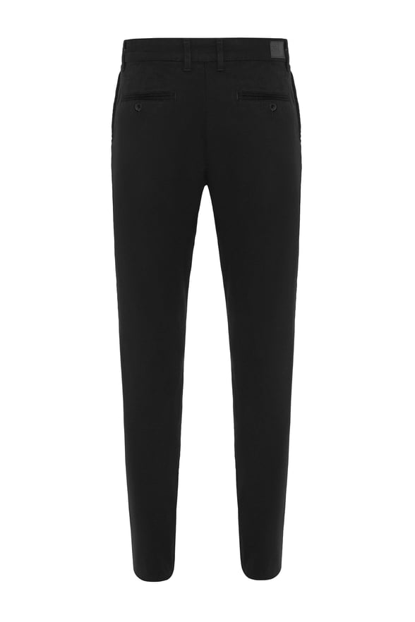 Siyah Regular Armürlü   Pantolon