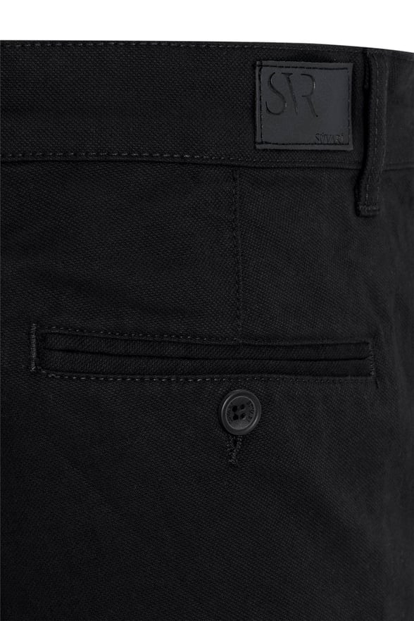 Siyah Regular Armürlü   Pantolon