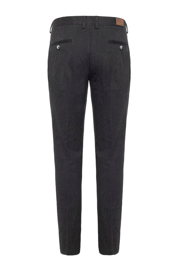 Siyah Regular Armürlü Pantolon