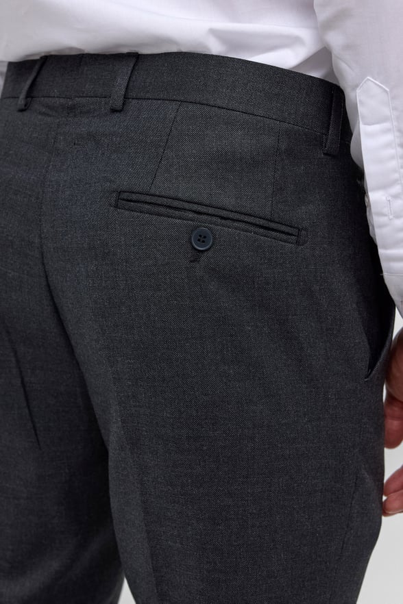 Siyah Regular Armürlü Pantolon