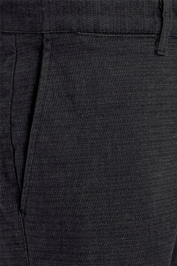 Siyah Regular Armürlü   Pantolon