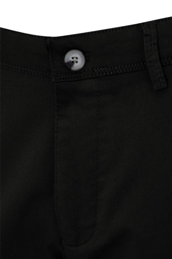Siyah Regular Armürlü Pantolon