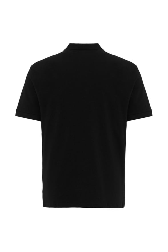 Siyah Regular Armürlü Polo Yaka Tişört