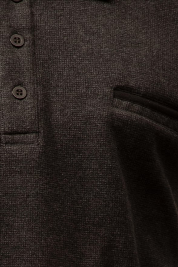 Siyah Regular Armürlü Polo Yaka  Triko