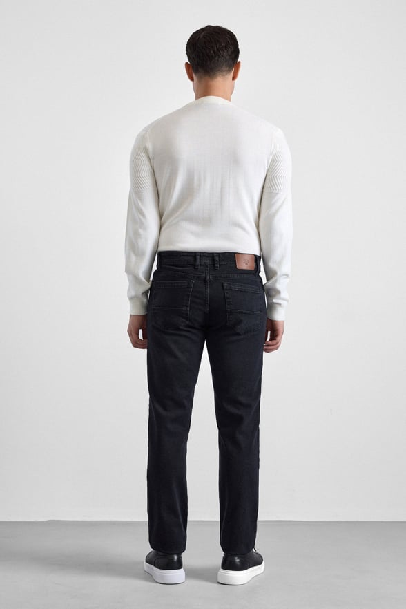 Siyah Regular Denim Pantolon