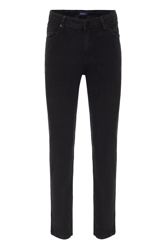 Siyah Regular Denim   Pantolon