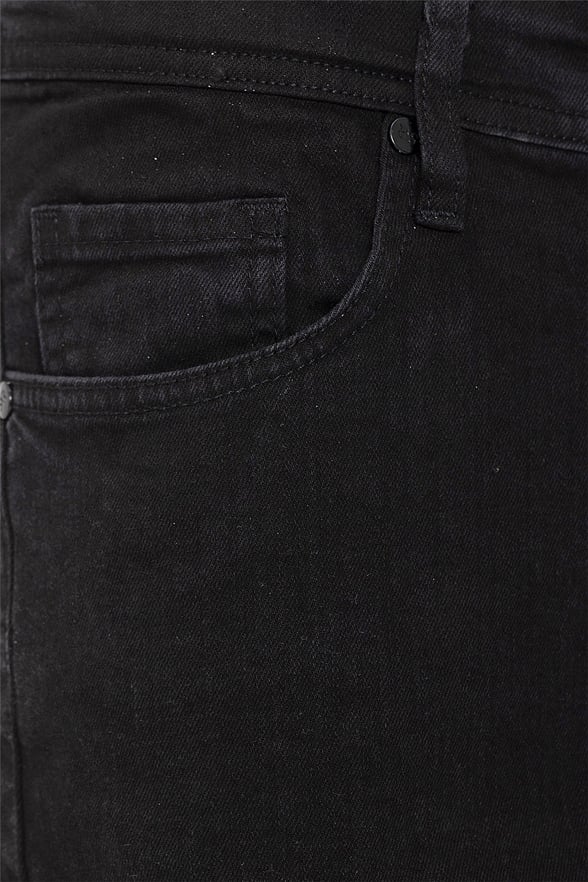Siyah Regular Denim   Pantolon