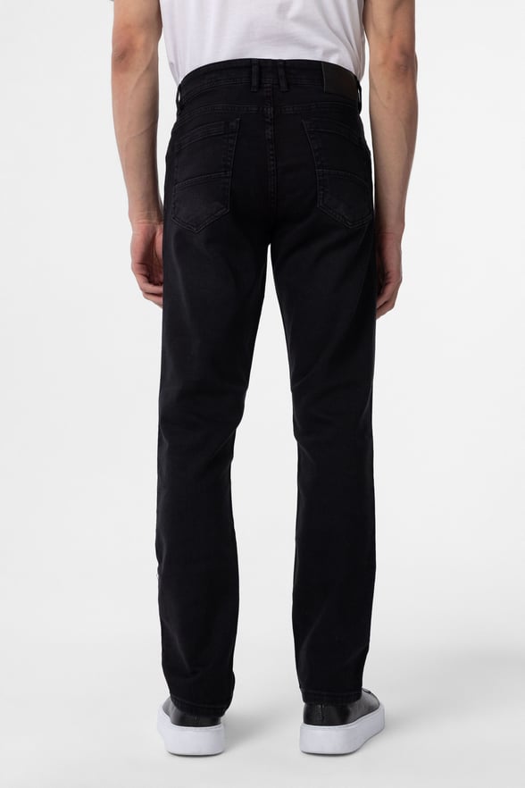 Siyah Regular Denim Pantolon