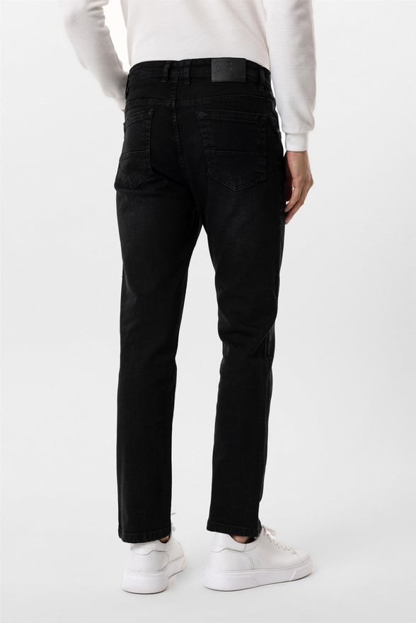 Siyah Regular Denim Pantolon