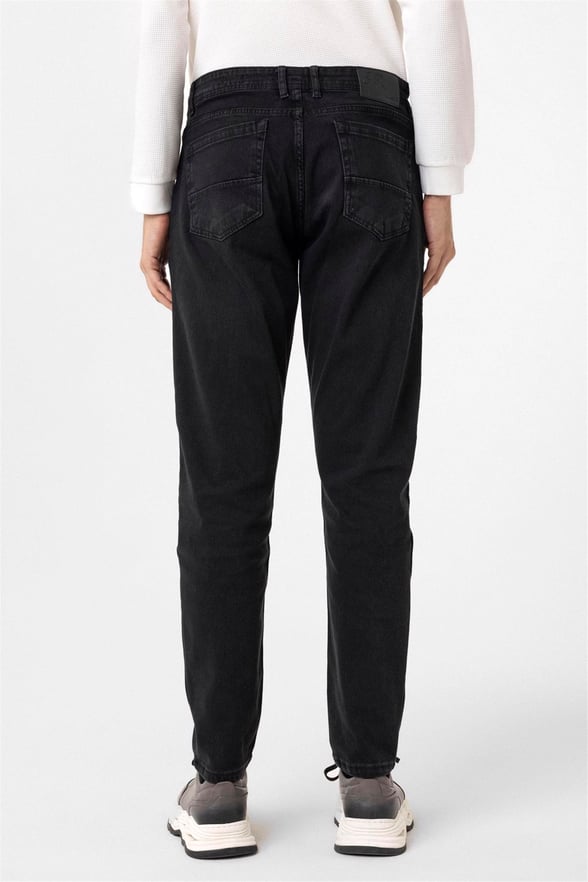 Siyah Regular Denim Pantolon