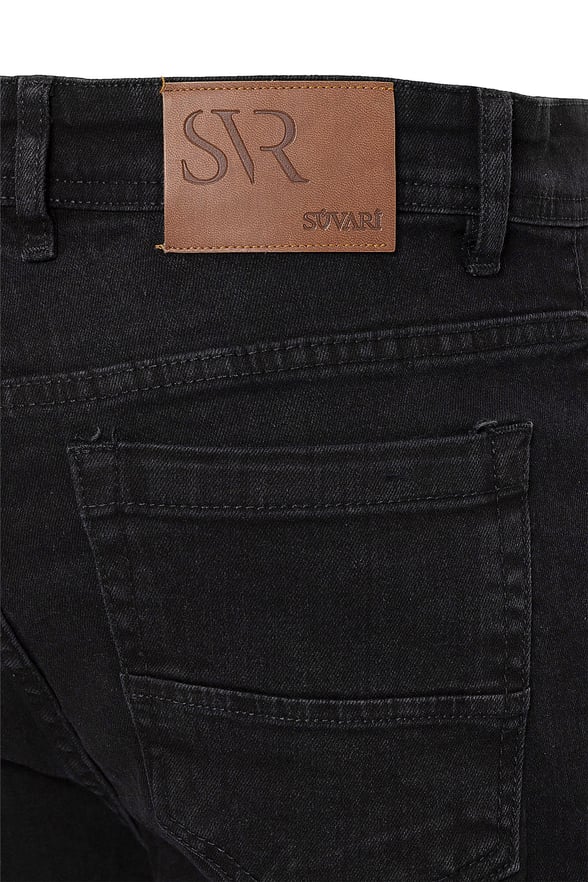 Siyah Regular Denim   Pantolon
