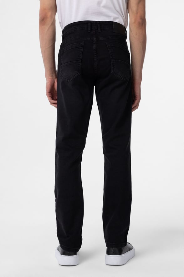 Siyah Regular Denim Pantolon