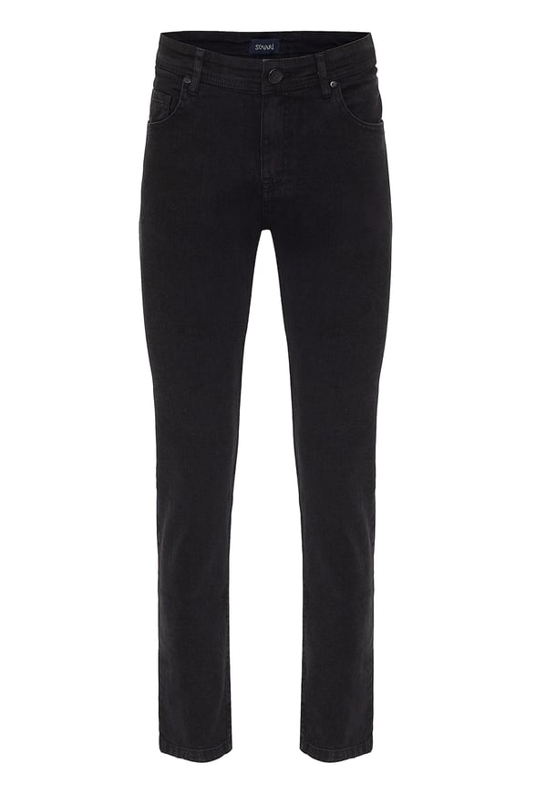 Siyah Regular Denim   Pantolon
