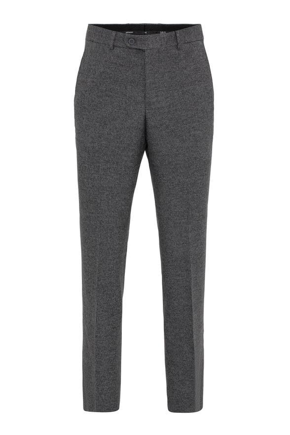 Siyah Regular Desenli Pantolon