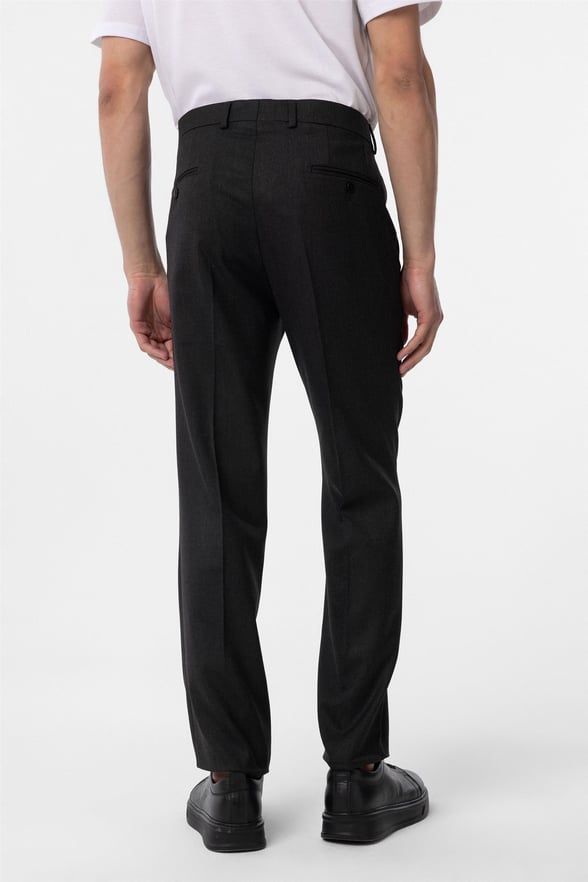 Siyah Regular Desenli Pantolon