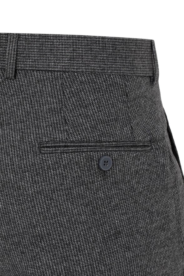Siyah Regular Desenli Pantolon