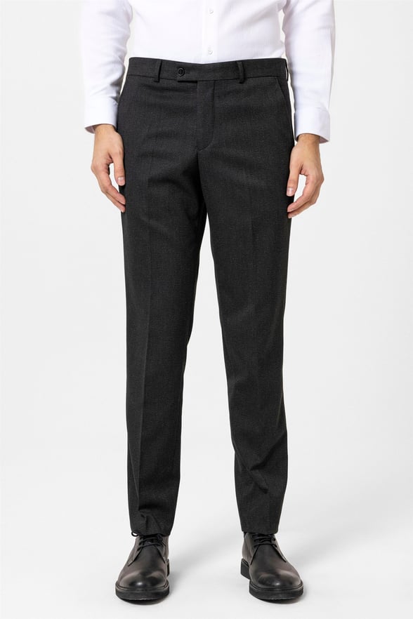 Siyah Regular Desenli Pantolon