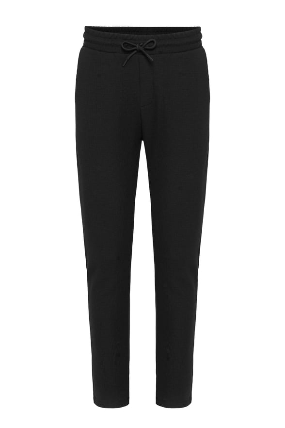 Siyah Regular Düz Jogger Pantolon