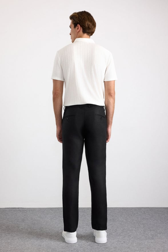 Siyah Regular Düz Normal Bel Standart Jogger Pantolon