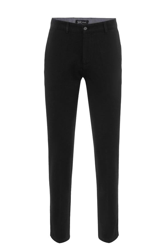 Siyah Regular Düz Pantolon