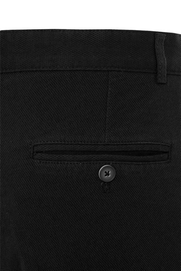 Siyah Regular Düz Pantolon