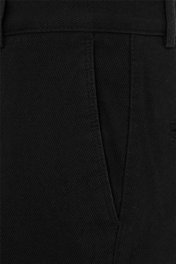Siyah Regular Düz Pantolon
