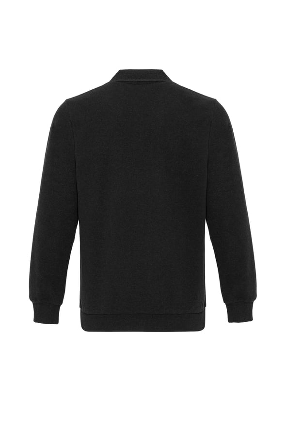 Siyah Regular Düz Polo Yaka  Triko