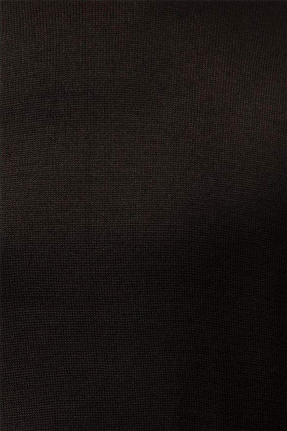 Siyah Regular Düz Yarım Balıkçı Yaka  Triko