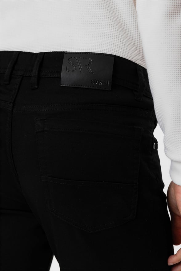 Siyah Slim 5 Cep Kalıp Düz Pantolon