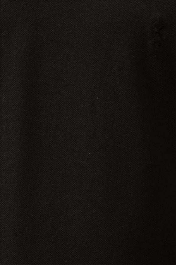 Siyah Slim Armürlü Polo Yaka  Tişört