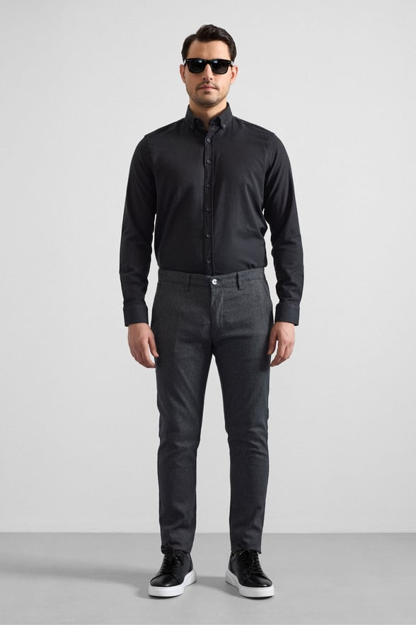 Siyah Slim Casual Pantolon