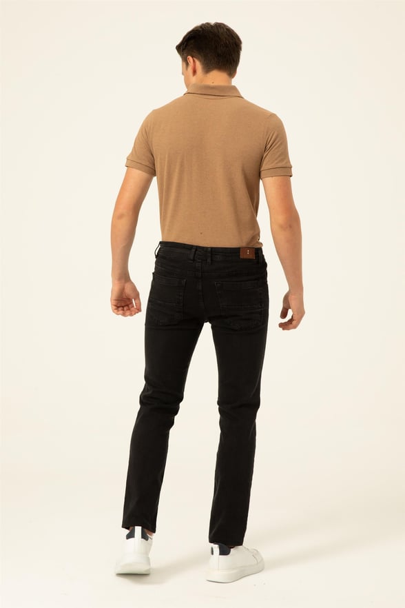 Siyah Slim Denim   Pantolon