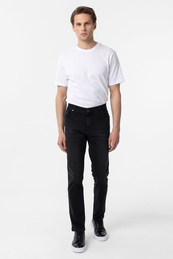 Siyah Slim Denim Pantolon