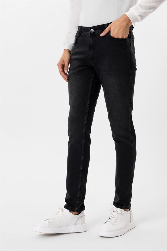 Siyah Slim Denim Pantolon