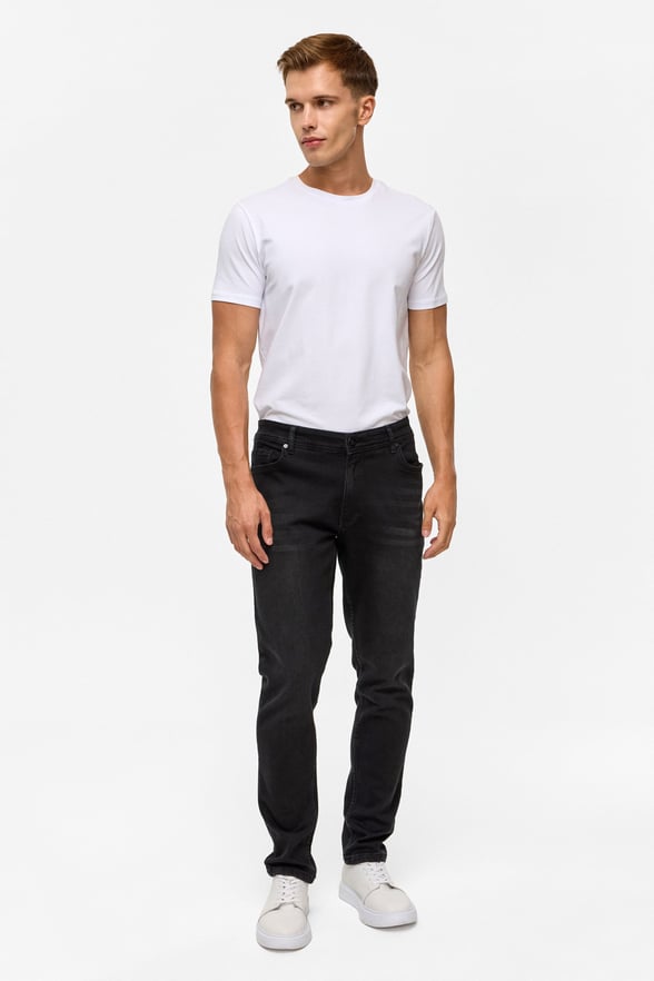 Siyah Slim Denim Pantolon