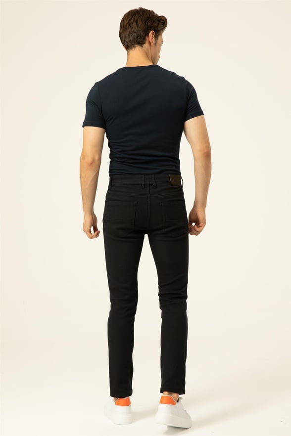 Siyah Slim Denim   Pantolon
