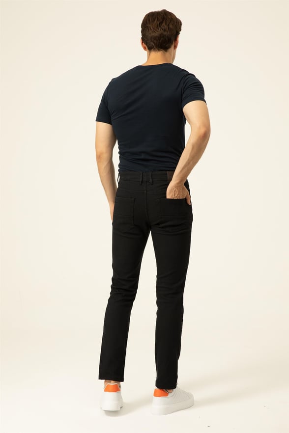 Siyah Slim Denim   Pantolon