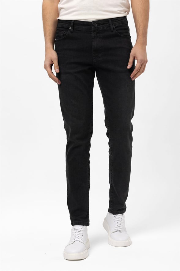 Siyah Slim Denim Pantolon