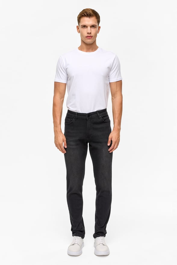 Siyah Slim Denim Pantolon