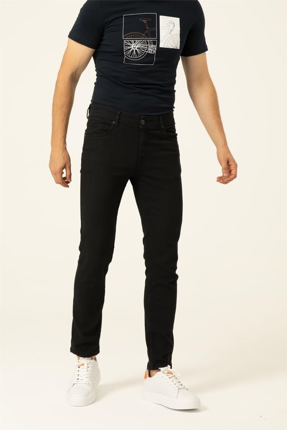 Siyah Slim Denim   Pantolon