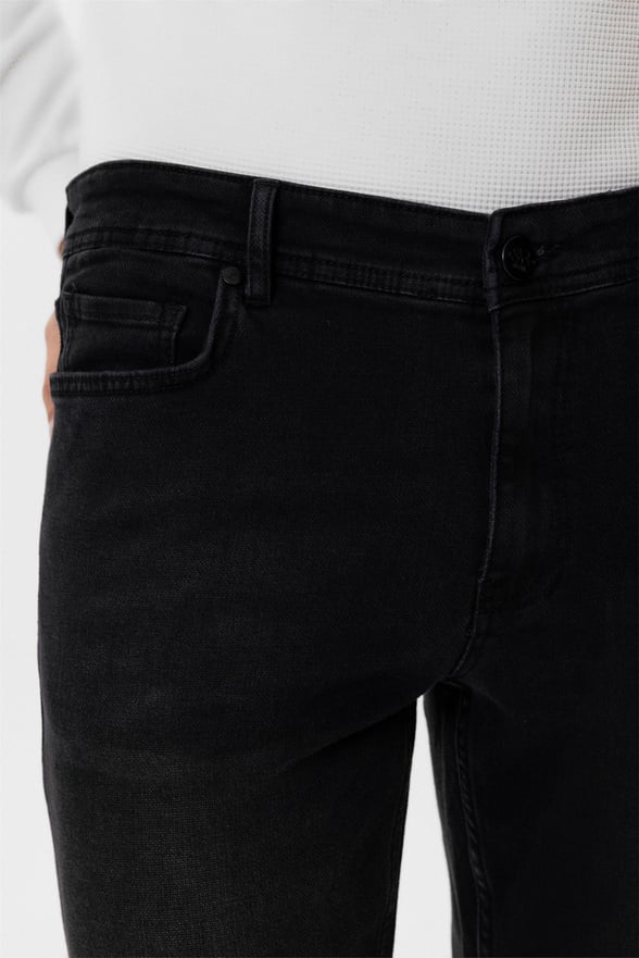 Siyah Slim Denim Pantolon