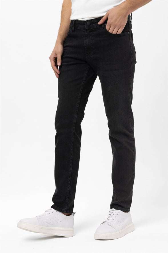 Siyah Slim Denim Pantolon