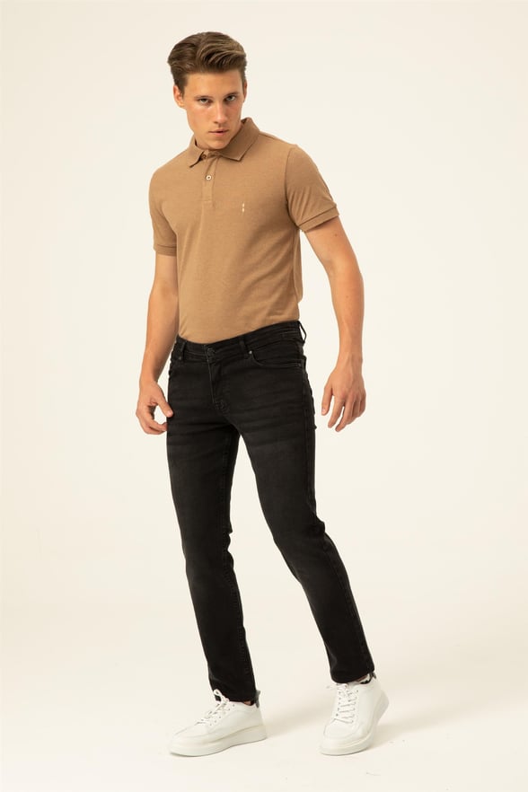 Siyah Slim Denim   Pantolon