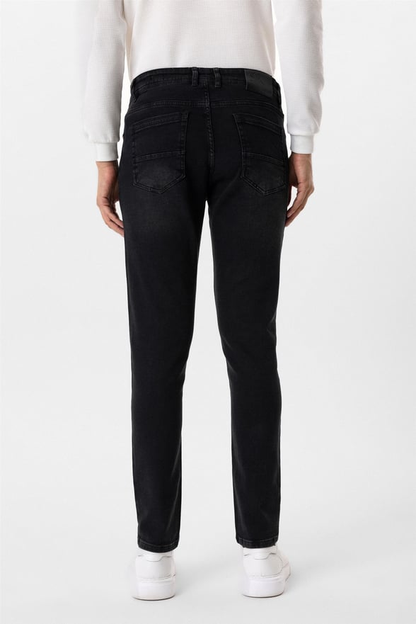 Siyah Slim Denim Pantolon